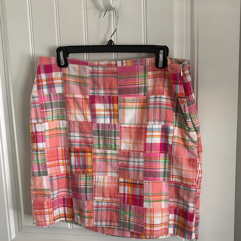 Appears new Talbots Pink Madras Skirt 12P